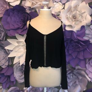 Black long sleeve top